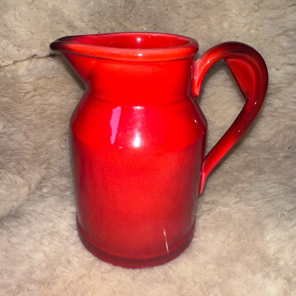 Vintage Metlox Poppytrail Red Rooster Coffee 20oz Pitcher Retro MCM